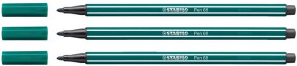 Viltstift STABILO Pen 68/53 turquoise groen | 10 stuks